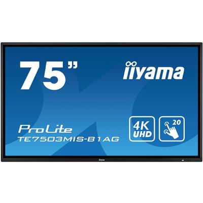 iiyama ProLite TE7503MIS-B1AG, 189,2cm (74,5''), Infrarot, 4K UltraHD, MultiTouch, Antiglare,schwarz
