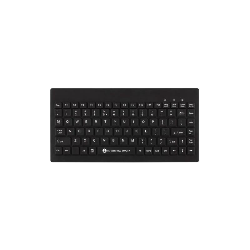 Tastatur GCQ Cleantype® Easy Protect Compact TKG-088-GCQ-IP68-KGEH-BLACK-USB-DE IP68
