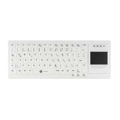 Tastatur Cleantype®  Xtra Touch Protect TKG-083-GCQ-TOUCH-IP68-WHITE-USB-DE IP68