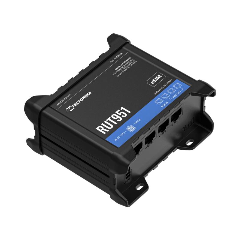 Teltonika RUT951 Industrieller PoE+ Mobilfunk-Router ohne PSU