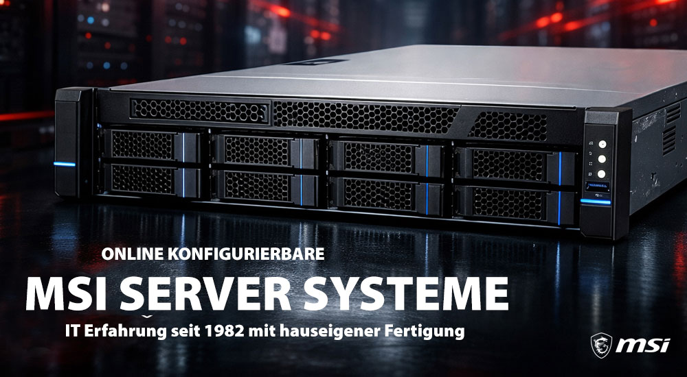Online konfigurierbare MSI Server Systeme
