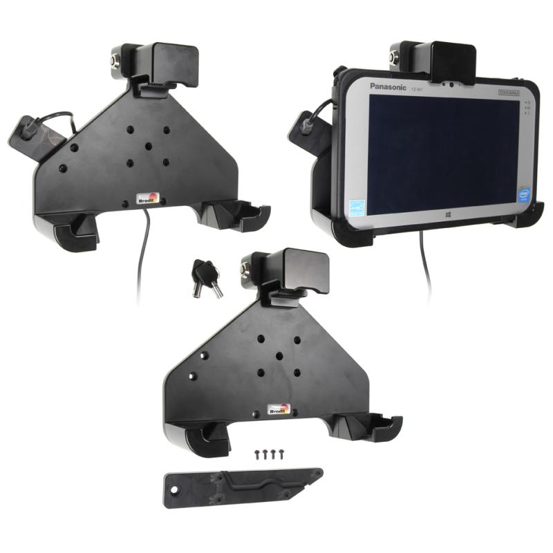 Halterung, Kugelgelenk (Tilt Swivel), mit Verschluss, Schloss mit zwei Schl&uuml;sseln, Kabelbefestigung,