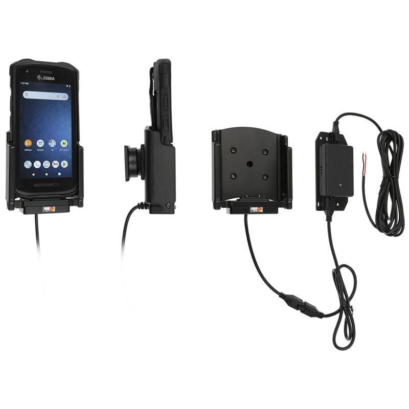 Aktive Halterung f&uuml;r fixe Installation, 3A 12/24V, ben&ouml;tigt Mobilis-Schutzh&uuml;lle, passend f&uuml;r: TC21,