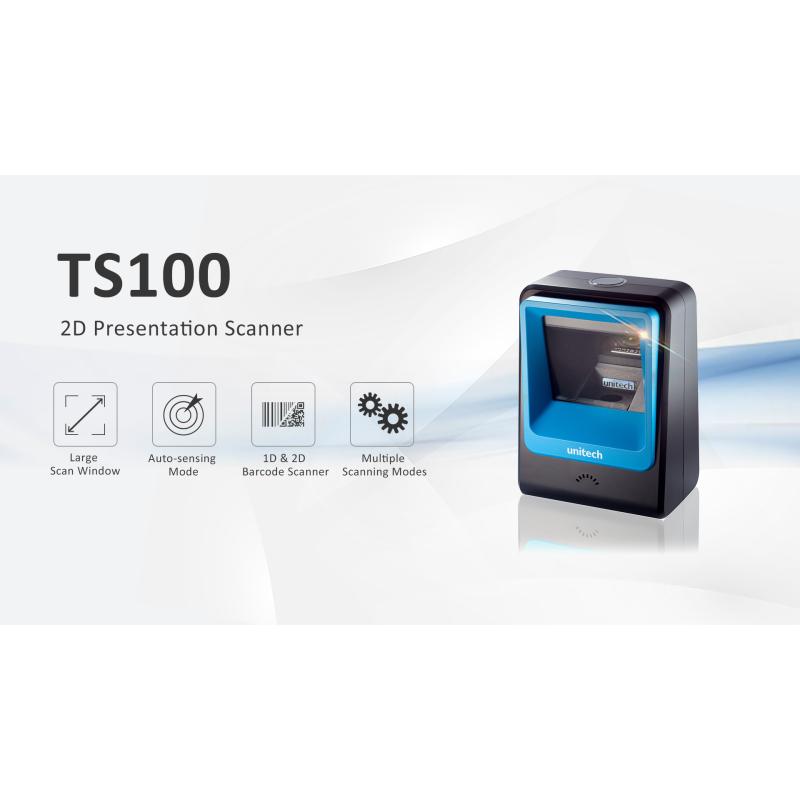 Unitech TS100 2D - Presentation scanner with USB cable