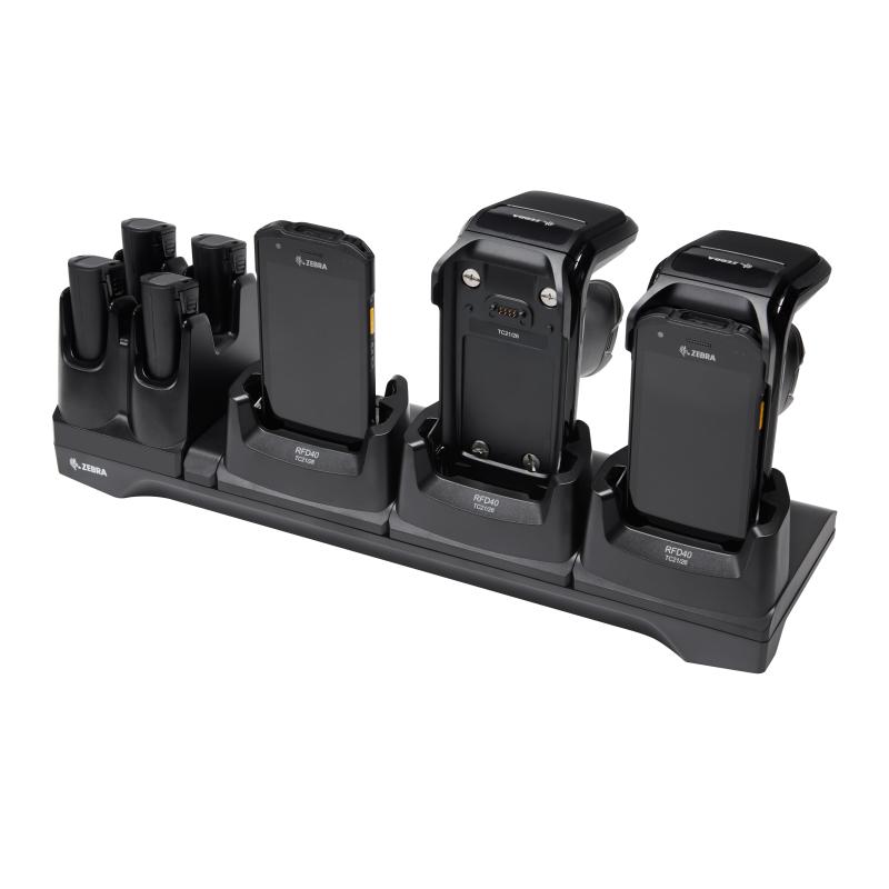 Zebra RFD40 Ladestation, 3-Fach, f&uuml;r RFD40/TC21/TC26 und 4x RFD40 Ersatzakku