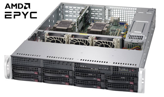 High Performance 2HE Supermicro Server mit den neuesten AMD EPYC&#x2122; 9004-Serie Prozessoren